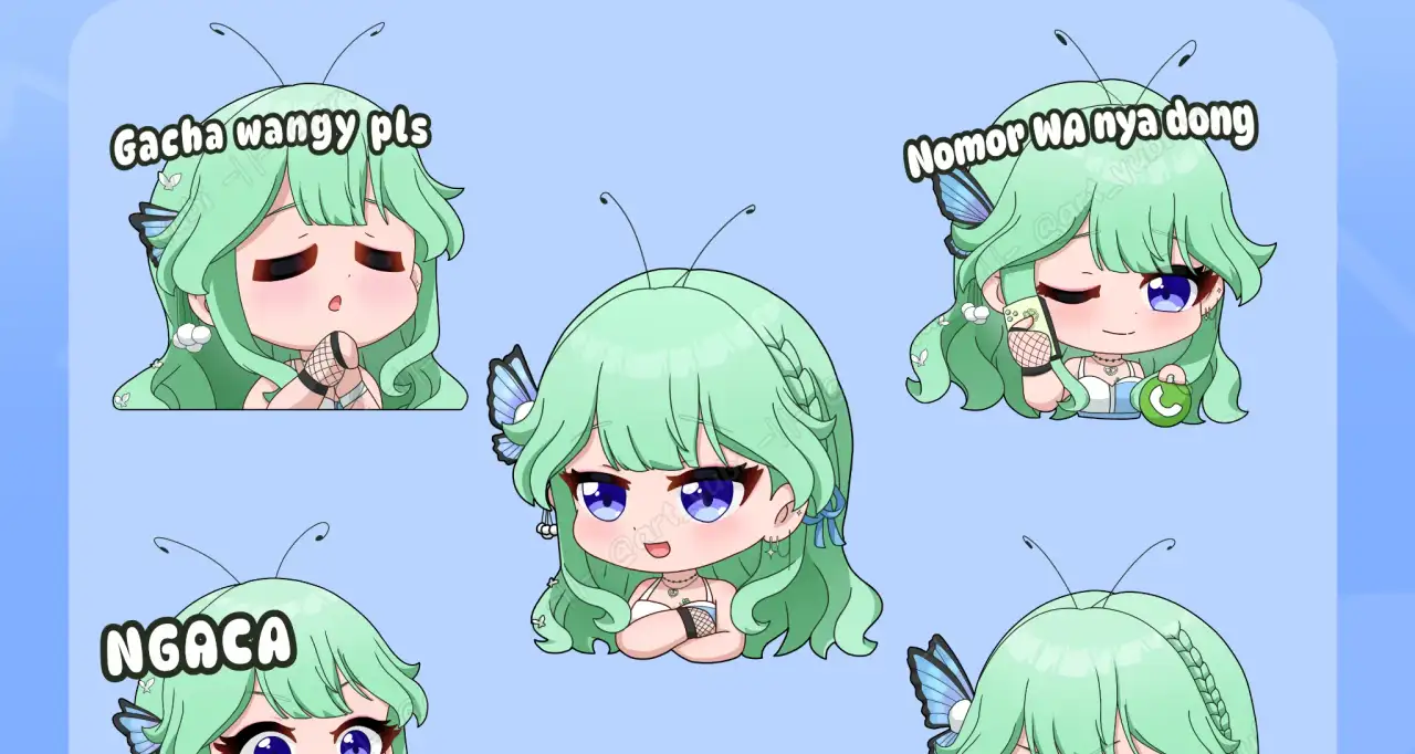 Chibi Sticker Halfbody Merchandise (Sticker or Charms) 1