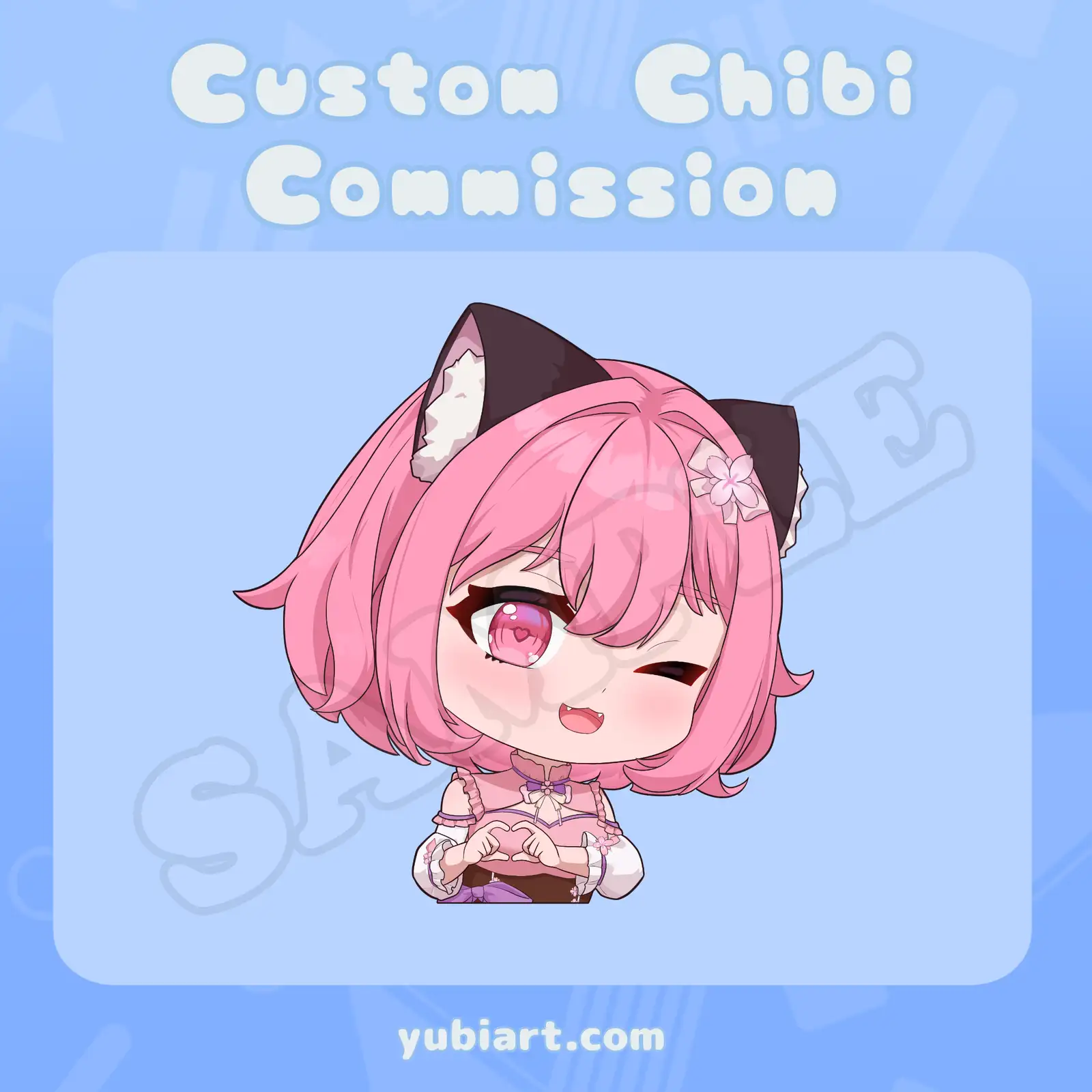 SmilingSkitty - Chibi Halfbody Commission