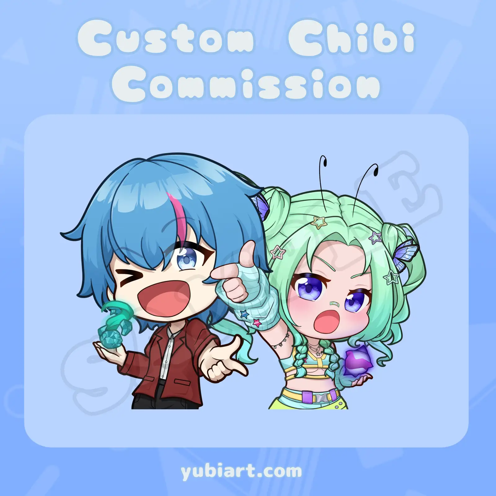 Zoya Watterson - Chibi Duo Halfbody Commission