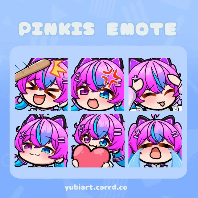 Pinkis YCH Emotes for Twitch Youtube Discord