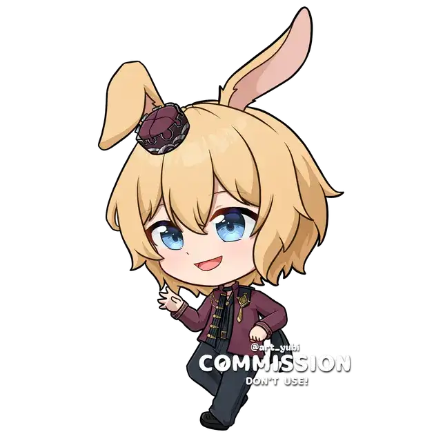 trurisky Chibi Fullbody Merchandise (Sticker or Charms)